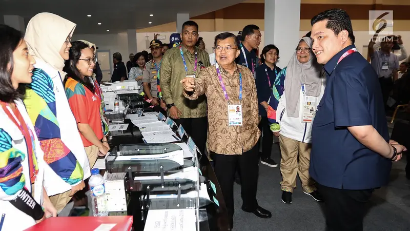 Ditemani Ketua Inasgoc, JK Tinjau Media Center Asian Games 2018