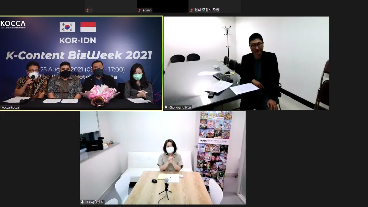 Korea Creative Content Agency (KOCCA) Indonesia menyelenggarakan K-Content BizWeek 2021
