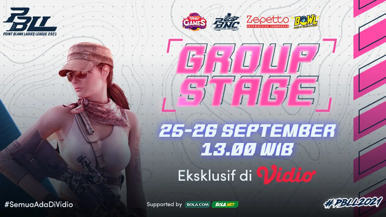 Jadwal dan Live Streaming Point Blank Ladies League 2021 Group Stage di Vidio, 25-26 September 2021