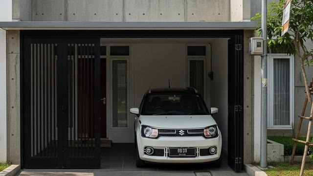 Ilustrasi mobil kecil untuk teras terbatas atau garasi kecil