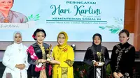 Penasihat I Dharma Wanita Persatuan (DWP) Kementerian Sosial Fatma Saifullah Yusuf  saat mengikuti Peringatan Hari Kartini 2025. (Istimewa)