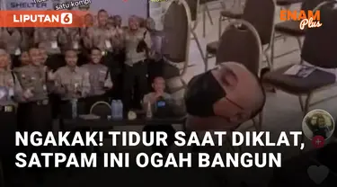 Kelewat Lelap, Satpam Ini Tetap Tidur Meski Dibangunkan Seisi Ruangan