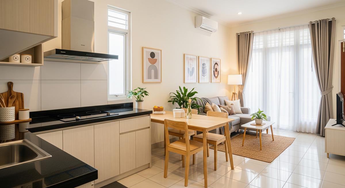 Inspirasi Rumah Type 45 dengan Dapur Terbuka Anti Asap dan Bau yang Bikin Sehat Penghuninya