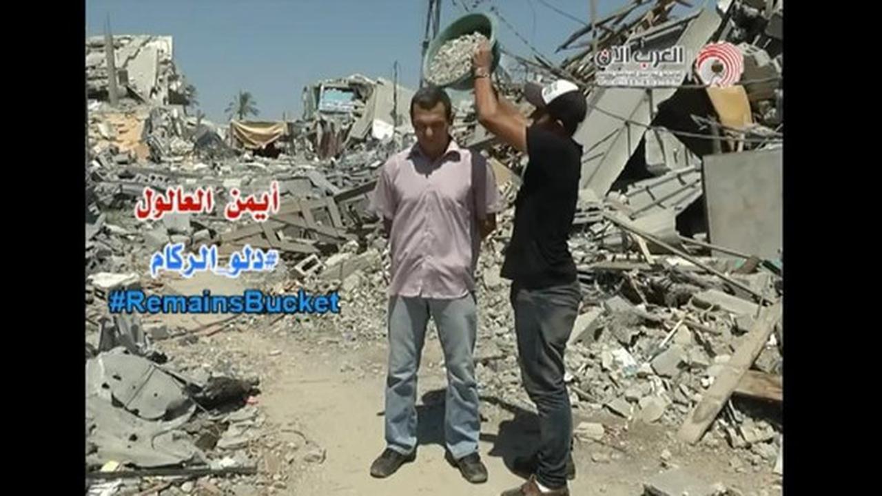 Ice Bucket Challenge Ala Gaza, Pakai Seember Puing 