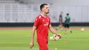 Pemain Timnas Indonesia, Justin Hubner melakoni latihan resmi menjelang laga FIFA Series 2026 melawan St Kitts and Nevis di Stadion Madya, Senayan, Jakarta, Kamis (26/03/2026). (Bola.com/M Iqbal Ichsan)