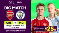 Link Live Streaming Arsenal vs Manchester City di Vidio