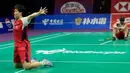 Srikandi Merah Putih gagal menandingi China di final Piala Uber 2024. (AP Photo/Ng Han Guan)