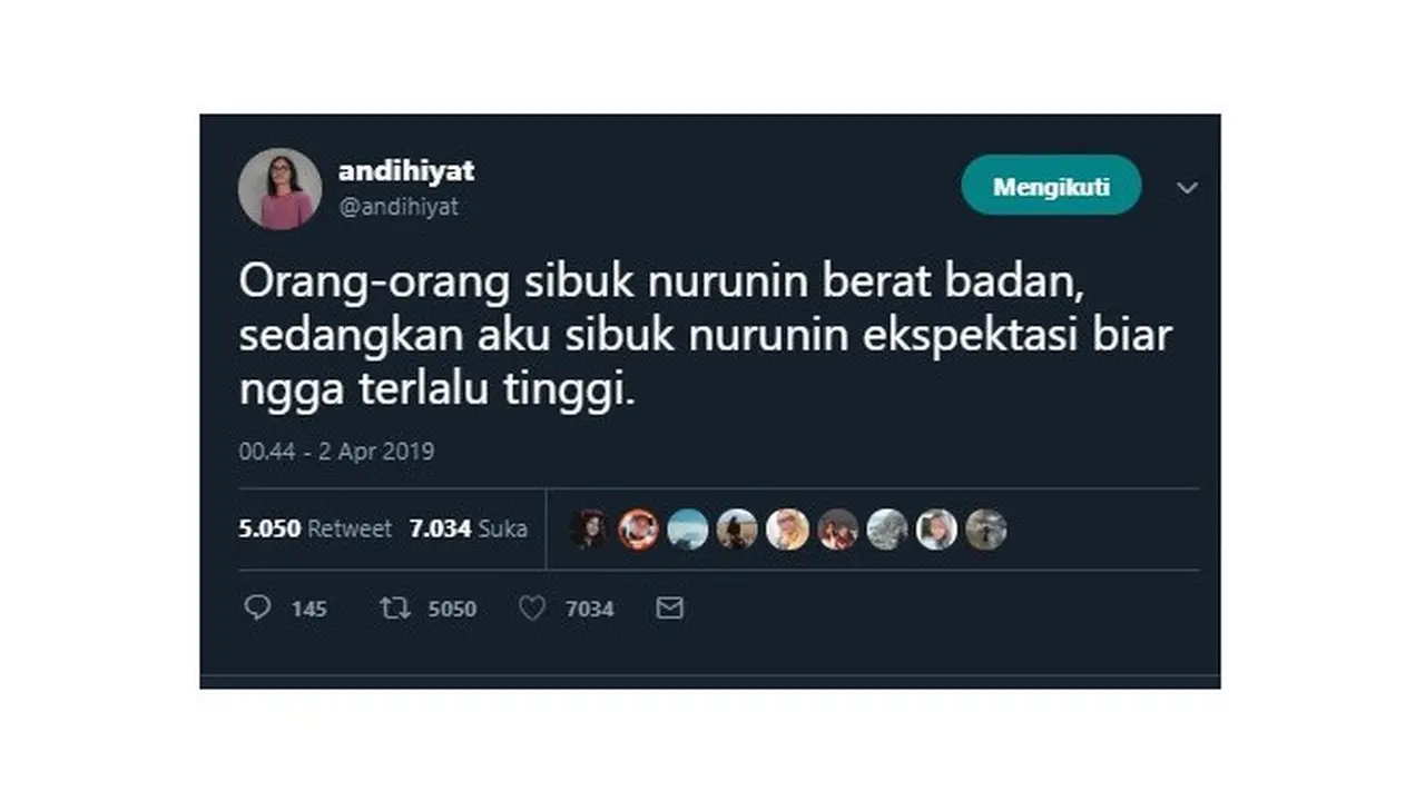 Cuitan Netizen Soal Sibuk Nurunin Berat