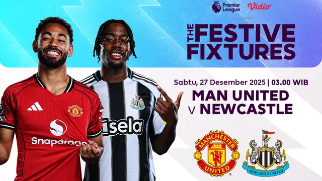 Live streaming Manchester United vs Newcastle United, eksklusif di Vidio. (sumber: dok. Vidio.com)