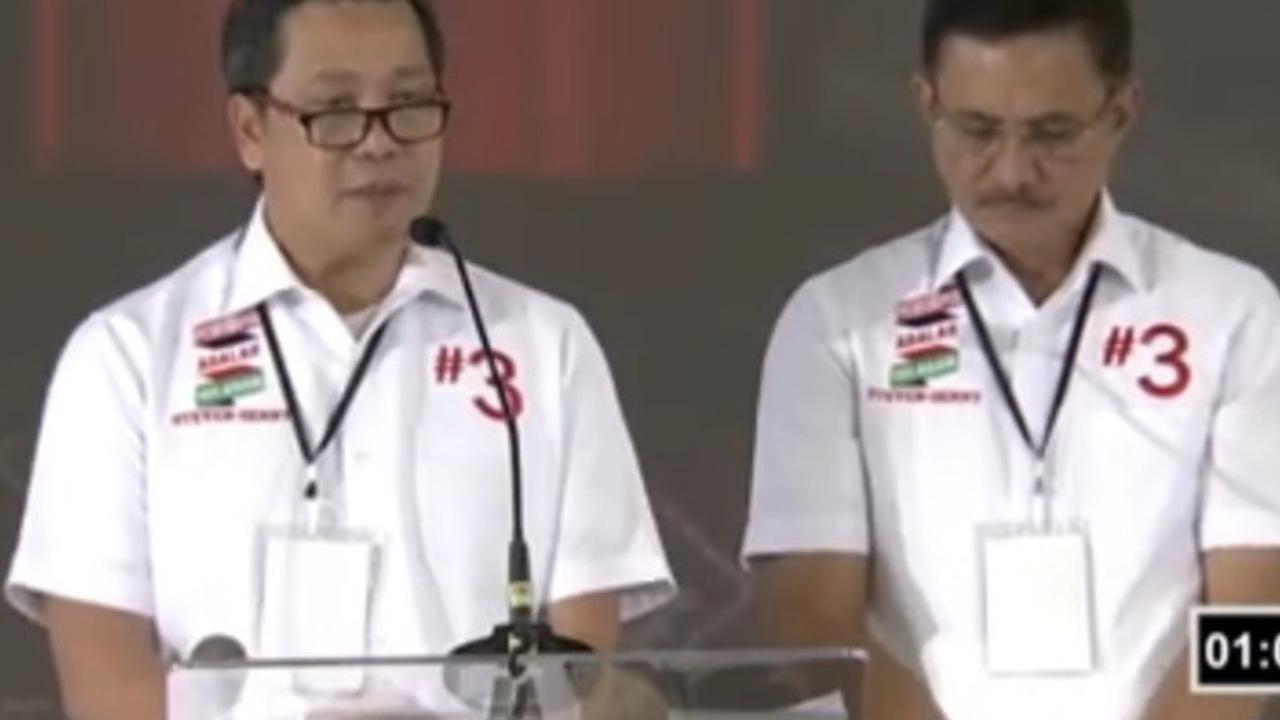 Steven Kandouw dan Denny Tuejeh Saat Debat Pilgub