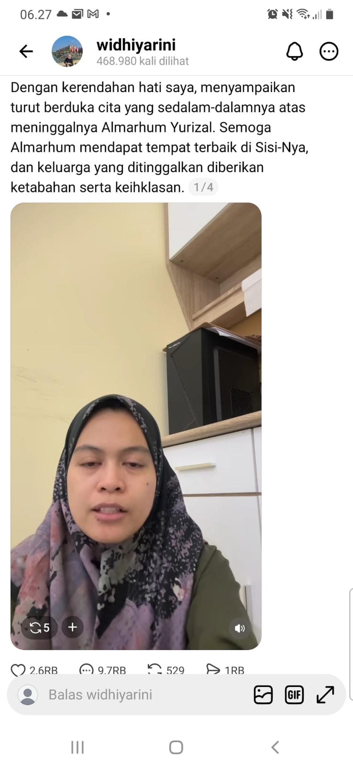 Permintaan maaf nakes mengomentari keluhan pasien Yurizal. (tangkapan layar di media sosial).