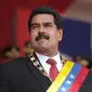 Presiden Nicola Maduro di hadapan rakyat Venezuela - AFP