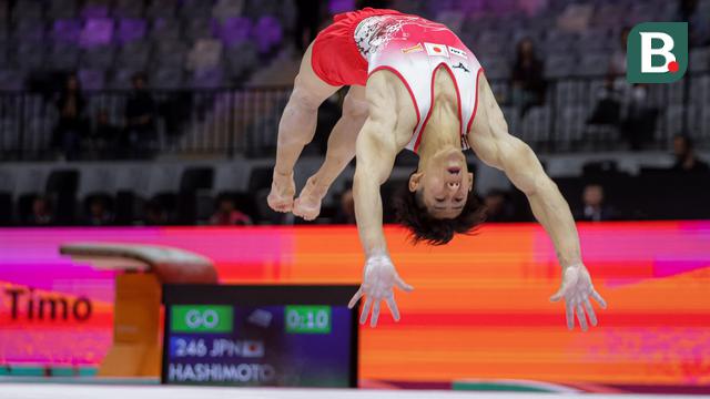 Foto: Daiki Hashimoto Catatkan Hattrick Kemenangan Kejuaraan Dunia Gimnastik di Jakarta