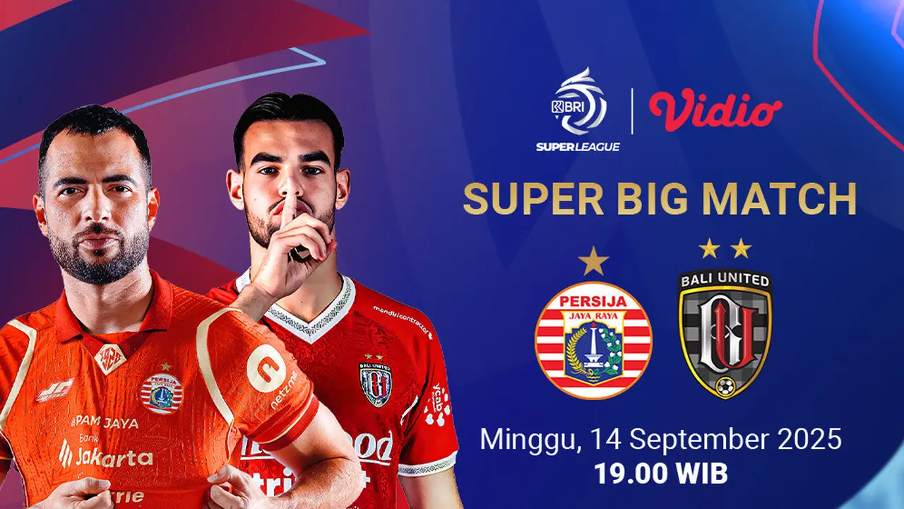 Siaran Langsung BRI Super League Persija vs Bali United eksklusif di Vidio. (dok. vidio.com)