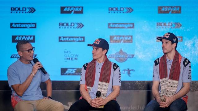 Sandiaga Uno Bersama Marc Marquez dan Alex Marquez
