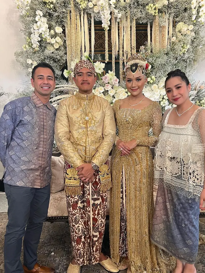 Raffi Ahmad dan Nagita Slavina di kondangan Kaesang Pangarep. (Foto: Dok. Instagram @raffinagita1717)