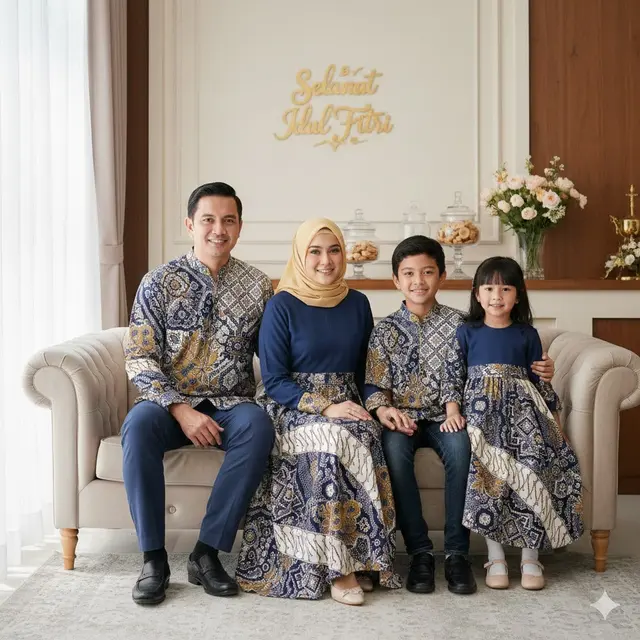 Ide Baju Lebaran Couple Satu Keluarga