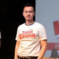 Herjunot Ali hadir dalam peluncuran trailer dan poster film Takut Kawin, di Lounge XXI Plaza Senayan, Jakarta Pusat, Kamis (18/1/2018). (Deki Prayoga/Bintang.com)