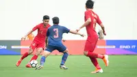 Pelatih Timnas Indonesia U-23, Indra Sjafri, mengaku timnya mendapatkan pelajaran berharga dari Thailand agar bisa melakukan pembenahan. (dok. Flona Hakim)