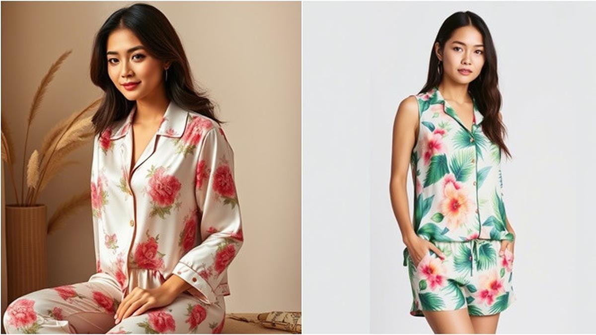 6 Set Piyama Sutra Super Chic, Buat Gaya Tidurmu ala Selebgram