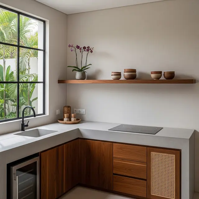 Model Dapur Mini Bar Bentuk L