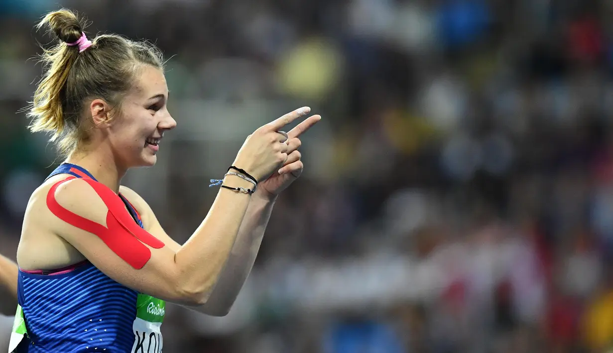 Sara Kolak adalah atlet lempar lembing putri yang berhasil melakukan lemparan sejauh 66,18m pada final lempar lembing putri Olimpiade Rio 2016 di Stadion Olympic, Rio de Janeiro, Brasil, (19/8/2016). (AFP/Jewel Samad)