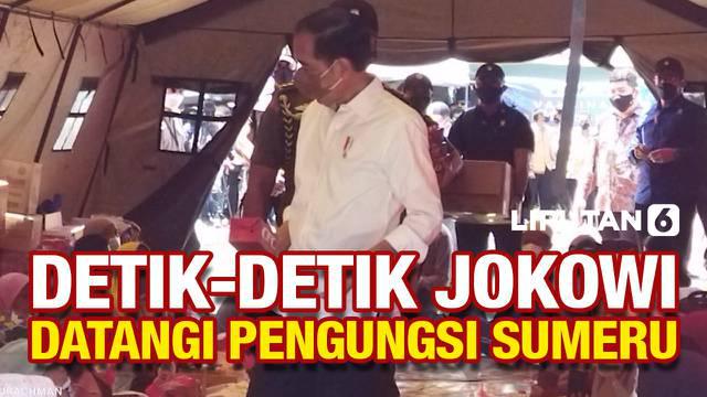 Presiden Joko Widodo (Jokowi) tiba di Kabupaten Lumajang, Jawa Timur, Selasa (07/12/21). Kehadiran Jokowi untuk melihat langsung korban erupsi Gunung Semeru yang terjadi beberapa hari lalu.