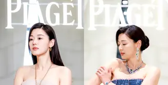 Aktris asal Korea Selatan yang juga Global Ambassador Piaget ini tampil memancarkan pesona seorang putri kerajaan, mengenakan dua gaun elegan yang memadukan keanggunan klasik dan kemewahan modern. [Dok/Piaget].