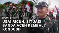 Sehari pascakericuhan yang mewarnai peringatan 21 tahun Damai Aceh, kondisi Banda Aceh kembali kondusif. Aktivitas masyarakat berjalan normal, sementara pemasangan kembali bendera Merah Putih dilakukan di sejumlah titik.