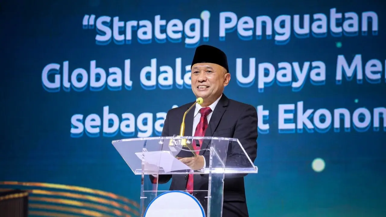 Menteri Koperasi dan UKM Teten Masduki  di acara 9th Indonesia Islamic Economic Forum (IIEF), di Jakarta Convention Center (JCC). (Dok Kemenkop UKM)