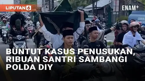 VIDEO: Buntut Kasus Penusukan, Santri NU se-DIY Unjuk Rasa di Polda DIY