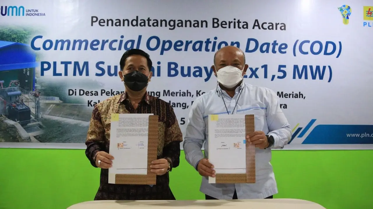 PLN siap menyerap listrik dihasilkan Pembangkit Listrik Tenaga Minihidro (PLTM) Sungai Buaya dengan kapasitas 2x1,5 megawatt (MW) di Deli Serdang, Sumatera Utara. (Dok PLN)