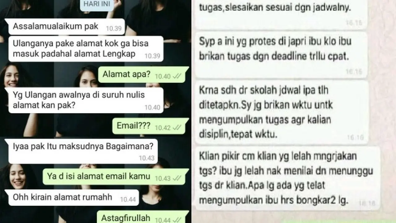 chat kocak guru dan murid