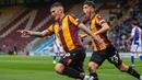 Selebrasi striker Bradford City, Andy Cook setelah mencetak gol ke gawang Blackburn Rovers pada laga putaran kedua Carabao Cup 2022/2023 di Valley Parade, Bradford (23/8/2022). Andy Cook total mencetak 3 gol dari 2 penampilan. Bradford City yang mulai berlaga dari putaran pertama harus terhenti langkahnya di putaran kedua setelah kalah 1-2 dari Blackburn Rovers. (bradfordcityafc)