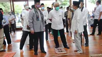 Gubernur DKI Anies Baswedan dan Ketua Umum DMI Jusuf Kalla meresmikan Masjid Amir Hamzah di TIM. (Liputan6.com/Ika Defianti)