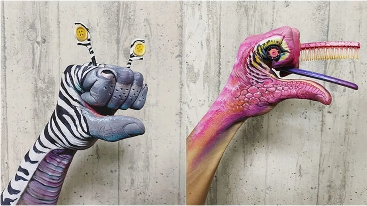 Pria Ini Lukis Tangannya Bak Monster Hasilnya Menakjubkan. (Sumber: Instagram/amazing_jiro)