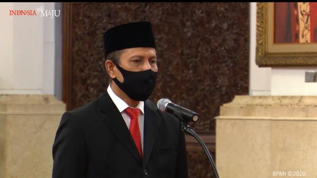 Presiden Jokowi melantik Irjen Boy Rafli Amar sebagai Kepala Badan Nasional Penanggulangan Terorisme (BNPT)