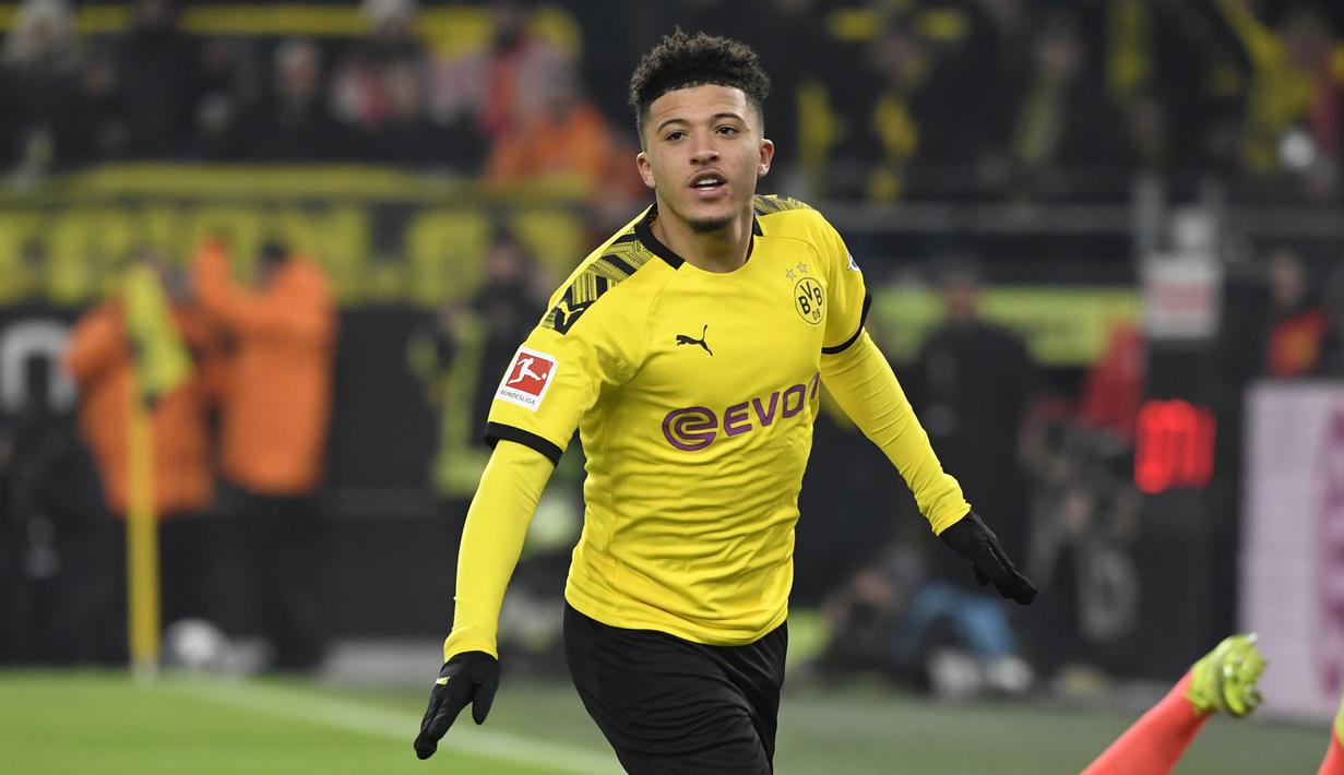 Jadon Sancho - Jadon Sancho disebut-sebut sebagai target utama Manchester United di bursa transfer. Manchester United pun masih terus melobi Borussia Dortmund untuk bisa melepas Jadon Sancho pada bursa transfer musim panas ini. (AFP/Ina Fassbender)