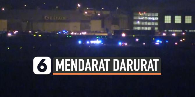 VIDEO: Pesawat Air Canada Mendarat Darurat di Madrid