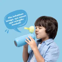 Jangan putus asa jika si kecil susah minum air putih, intip botol minum cerdas yang bisa bicara dan mengajarkan si kecil ilmu pengetahuan umum. Penasaran seperti apa kecanggihannya? (Foto: Olike Smart Bottle)