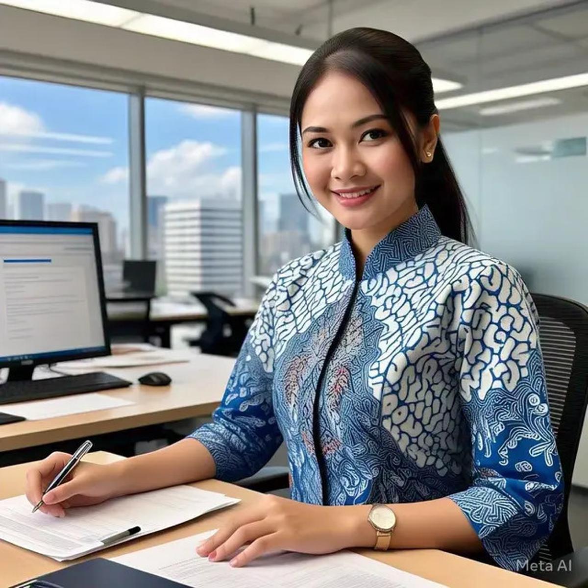 5 Model Baju Batik Tunik Kantor, Bikin Terlihat Berkelas Namun Kasual
