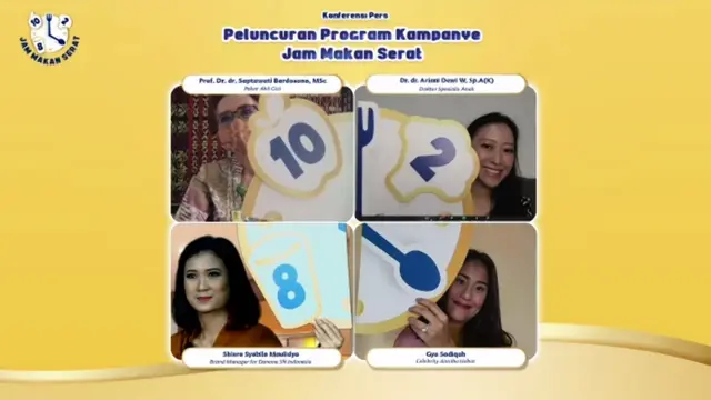 Gya Sadiqah menghadiri konferensi pers virtual kampanye Jam Makan Serat, pada 3 Juni 2021.
