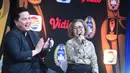 Ketua Umum PSSI Erick Thohir bersama Direktur Emtek Media Harsiwi Achmad saat press conference Piala Presiden 2026 di Studio Lantai 8 SCTV Tower - Senayan City, Jakarta, Senin (06/07/2026). (Merdeka.com/ Arie Basuki)