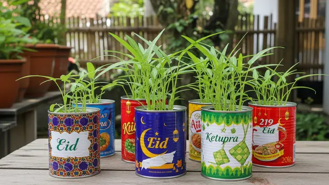 Trik Menanam Kangkung di Kaleng Bekas Lebaran, Hemat Tempat dan Mudah Dibuat