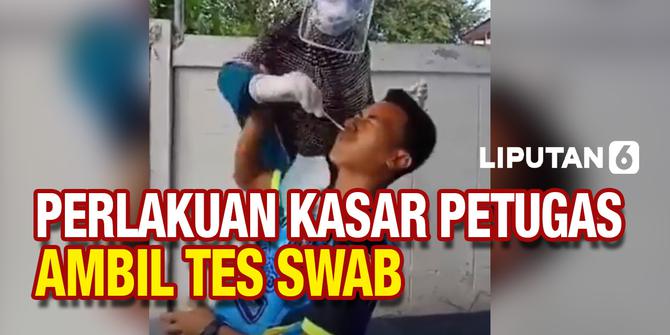 VIDEO: Diduga Terlalu Kasar, Video Ambil Tes Swab Viral di Media Sosial