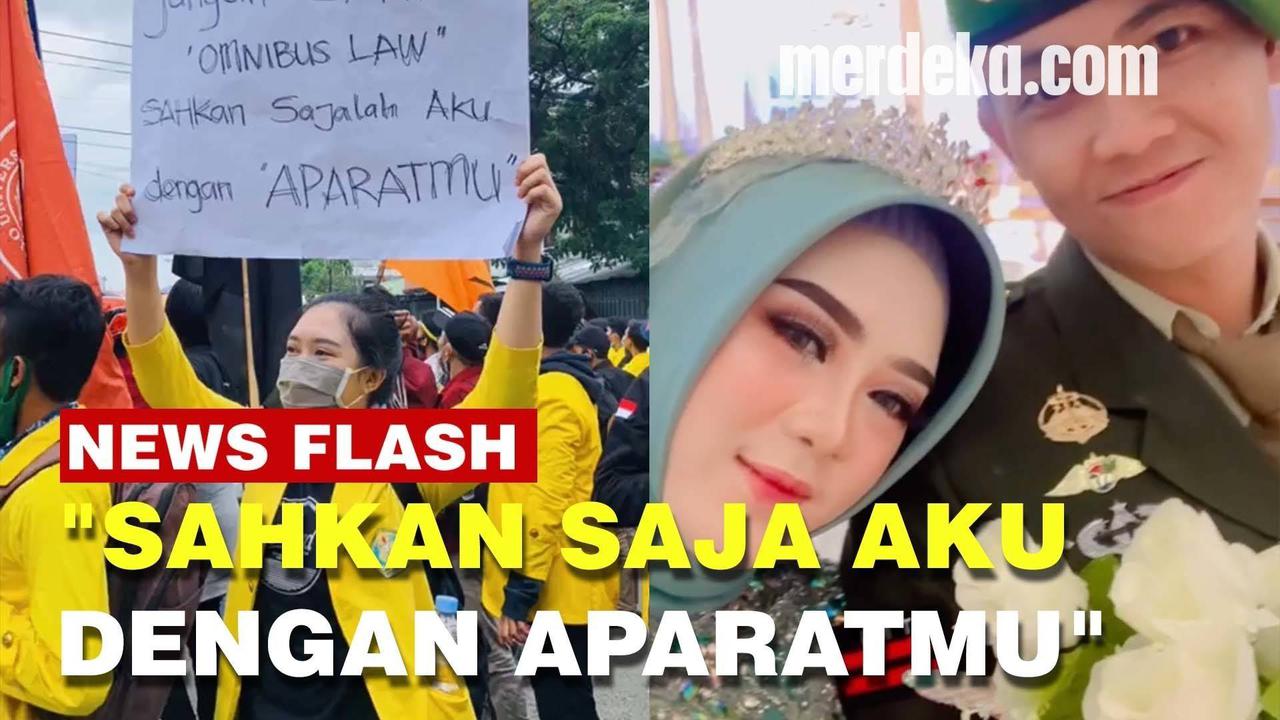 VIDEO : Mahasiswi Demo Omnibus Law Akhirnya Dinikahi Anggota TNI