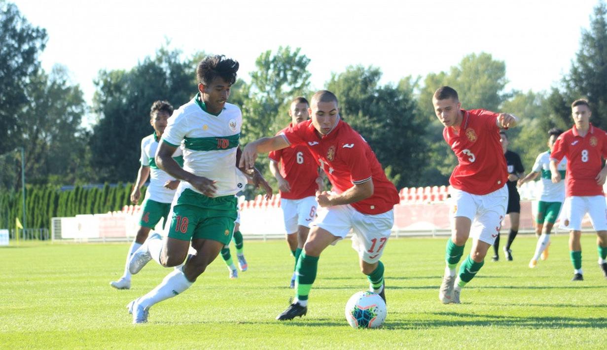 Penyerang Timnas Indonesia U-19, Irfan Jauhari, mengaku diinstruksikan untuk fokus sepanjang pertandingan saat menghadapi Kroasia di International U-19 Friendly Tournament 2020. (dok. PSSI)
