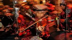 Konser bertajuk 'Eksperimentasi Musik Etnik di Ruang Publik' ditujukan untuk menjaga kelestarian musik etnik yang telah menjadi budaya Betawi (Liputan6.com/Johan Tallo) 