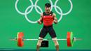 Deni berhasil pada percobaan pertama 140 kg dan kedua dengan angkatan 146 kg, namun di percobaan ketiga Deni gagal dengan angkatan 149 kg di Olimpiade 2016 Rio de Janeiro, Brasil, Rabu (10/8/2016). (REUTERS/Athit Perawongmetha)