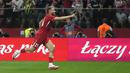 Tetapi Turki menyamakan skor menjadi 1-1 melalui gol Baris Alper Yilmaz menit ke-77. (AP Photo/Czarek Sokolowski)